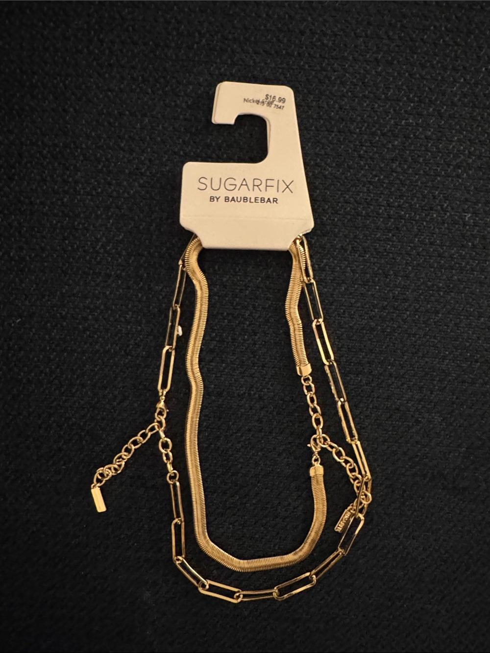 Sugarfix by Baublebar Gold tone Chain Necklaces NWT